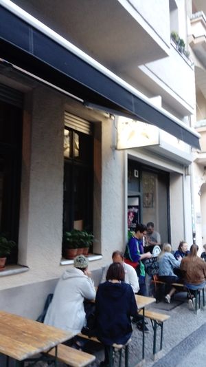 Seating outside and enjoying... at La Stella Nera in Berlin