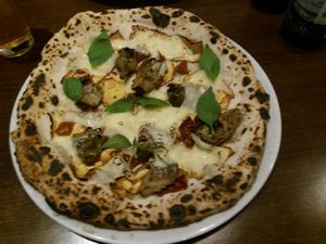 Yummy Pizza with artichokes at La Stella Nera in Berlin