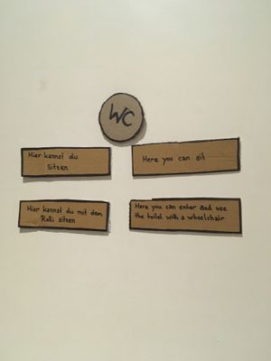 Toilet door at La Stella Nera in Berlin