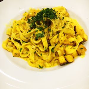 Tofu turmeric pasta at La Stella Nera in Berlin