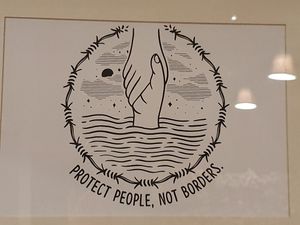 #smashfascism #refugeeswelcome at La Stella Nera in Berlin