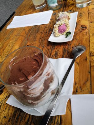 Tiramisu and canolli at La Stella Nera in Berlin