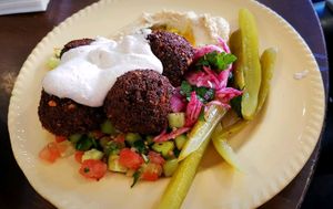 Falafel Plate at Very Good Falafel in Brunswick