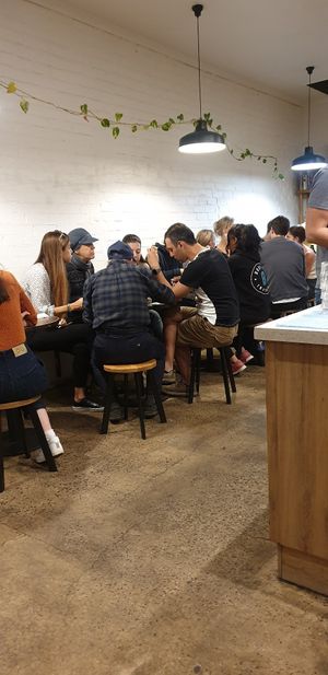 Always busy at Very Good Falafel in Brunswick