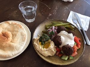 Falafel Plate: $12 at Very Good Falafel in Brunswick