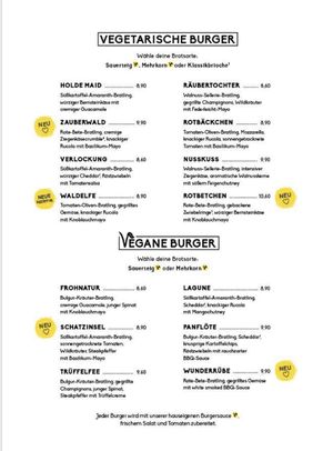 Menu at Peter Pane in Oldenburg