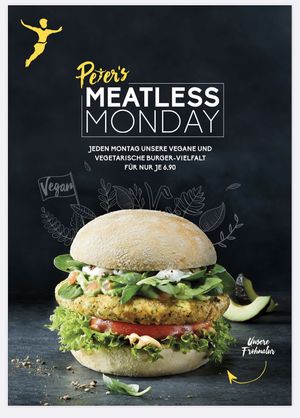 Meatless Monday -> 6,90€ per burger at Peter Pane in Oldenburg