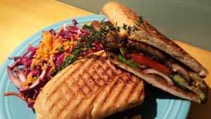 Veg panini at Gecko in West Cape May