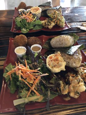 Combo plates at Obon Shokudo in Portland