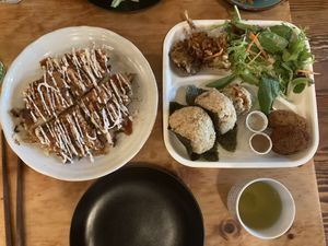 Okonomiyaki + combo  at Obon Shokudo in Portland