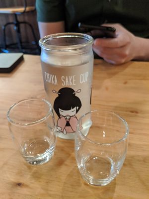 Sake at Obon Shokudo in Portland