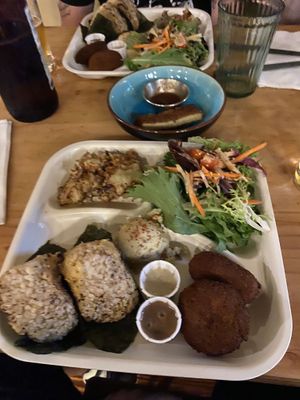 Combo, blurry photo but damn it’s good  at Obon Shokudo in Portland