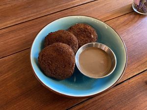 Curried Croquettes ($6) at Obon Shokudo in Portland
