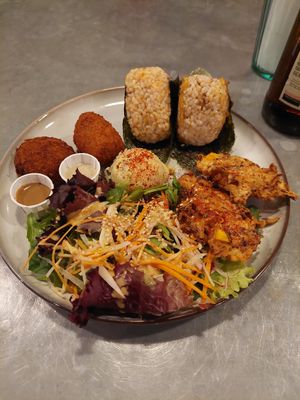 Bento, even the salad was spectacular at Obon Shokudo in Portland