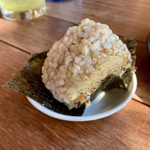 Garlic with White Miso Onigiri 🍙 - SALT BOMB 🧂 💣   at Obon Shokudo in Portland