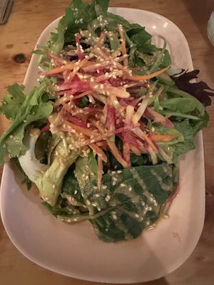 This salad was the best thing we had here   at Obon Shokudo in Portland