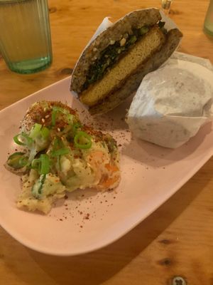 Tofu katsu sandwich  at Obon Shokudo in Portland