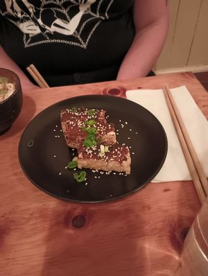Spicy AF tofu at Obon Shokudo in Portland