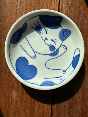 Lots of cat themed deco at Obon Shokudo in Portland