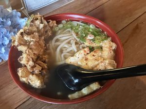 Tempura udon  at Obon Shokudo in Portland