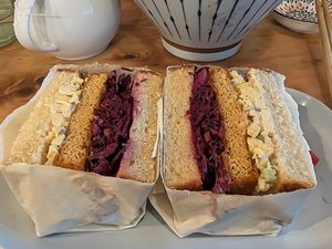 Karaage sando at Obon Shokudo in Portland