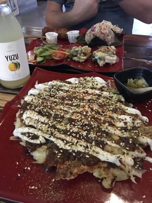 Okonomiyaki at Obon Shokudo in Portland