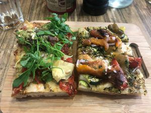 Pizza by the slice at Pizz'arome in Strasbourg