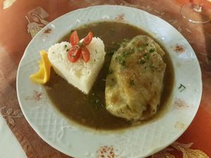 Stuffed cabbage leaf  at Meson Aleman Atlantis in Gran Canaria
