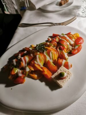 3 colors spaghetti at Mater Terrae in Rome