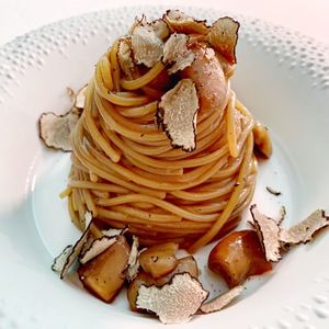 Porcini Alla Chitarra with Truffles at Mater Terrae in Rome