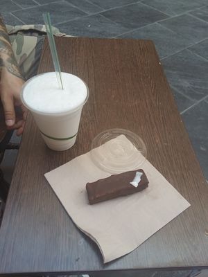 Vanilla milkshake and bountiful bar at Theobroma in Valletta