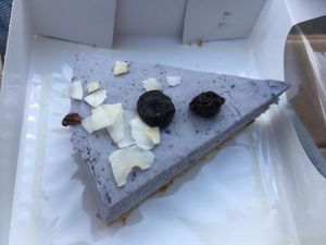 Lavender and coconut cheesecake at Theobroma in Valletta