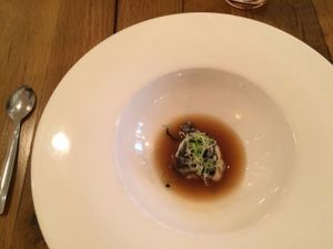 The amuse-bouche, the tastiest thing I tried. If only it could have been the main dish in a larger size. at Sense Eat in Paris