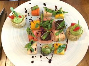 Beautiful presentation, but not so much flavor... at Sense Eat in Paris