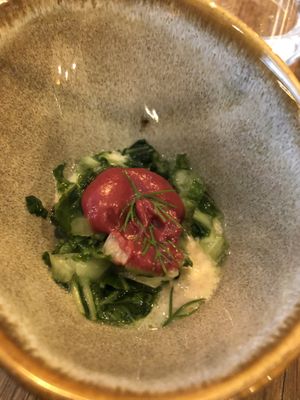 Delicious complimentary snack ! at Sense Eat in Paris