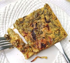 quiche at Veganeats Caffe in Lisbon