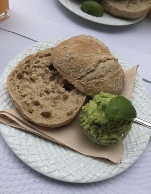 Avocado smash + bread  at Veganeats Caffe in Lisbon