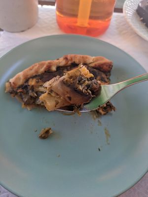 Vegetable quiche at Veganeats Caffe in Lisbon