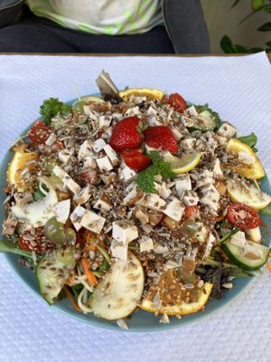 Smoked tofu salad!  at Veganeats Caffe in Lisbon
