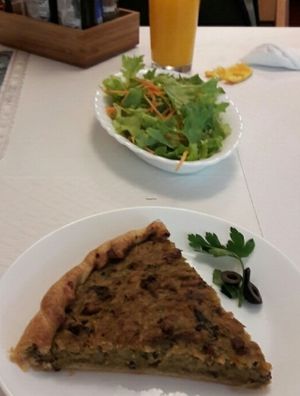 quiche at Veganeats Caffe in Lisbon