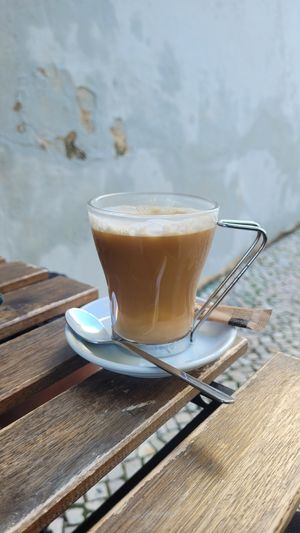 Coffee with Coconutmilk at Veganeats Caffe in Lisbon