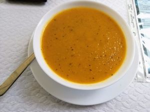 Chickpea soup. at Veganeats Caffe in Lisbon