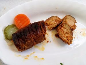 Protein flour chorizo sausage. at Veganeats Caffe in Lisbon