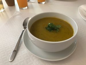 Soup of the day for 1,30€  at Veganeats Caffe in Lisbon