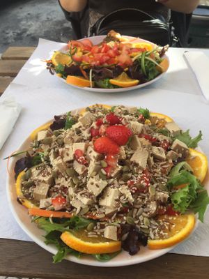 Good smoked tofu salad ?  at Veganeats Caffe in Lisbon