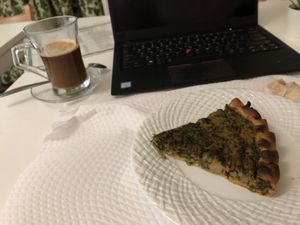 Quiche (like a tart) at Veganeats Caffe in Lisbon