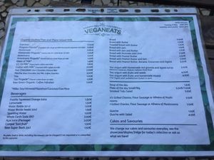 Menu  at Veganeats Caffe in Lisbon