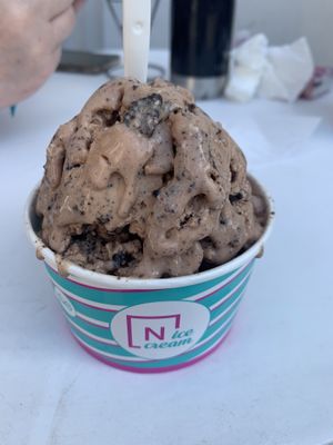 coffee, oreo, strawberry on soy milk at N'Ice Cream Factory in Warsaw