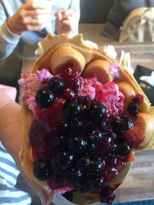 raspberry and stawberry  at N'Ice Cream Factory in Warsaw