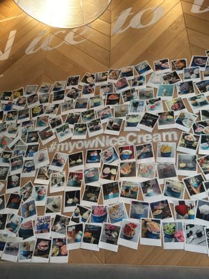 amazing wall decor at N'Ice Cream Factory in Warsaw